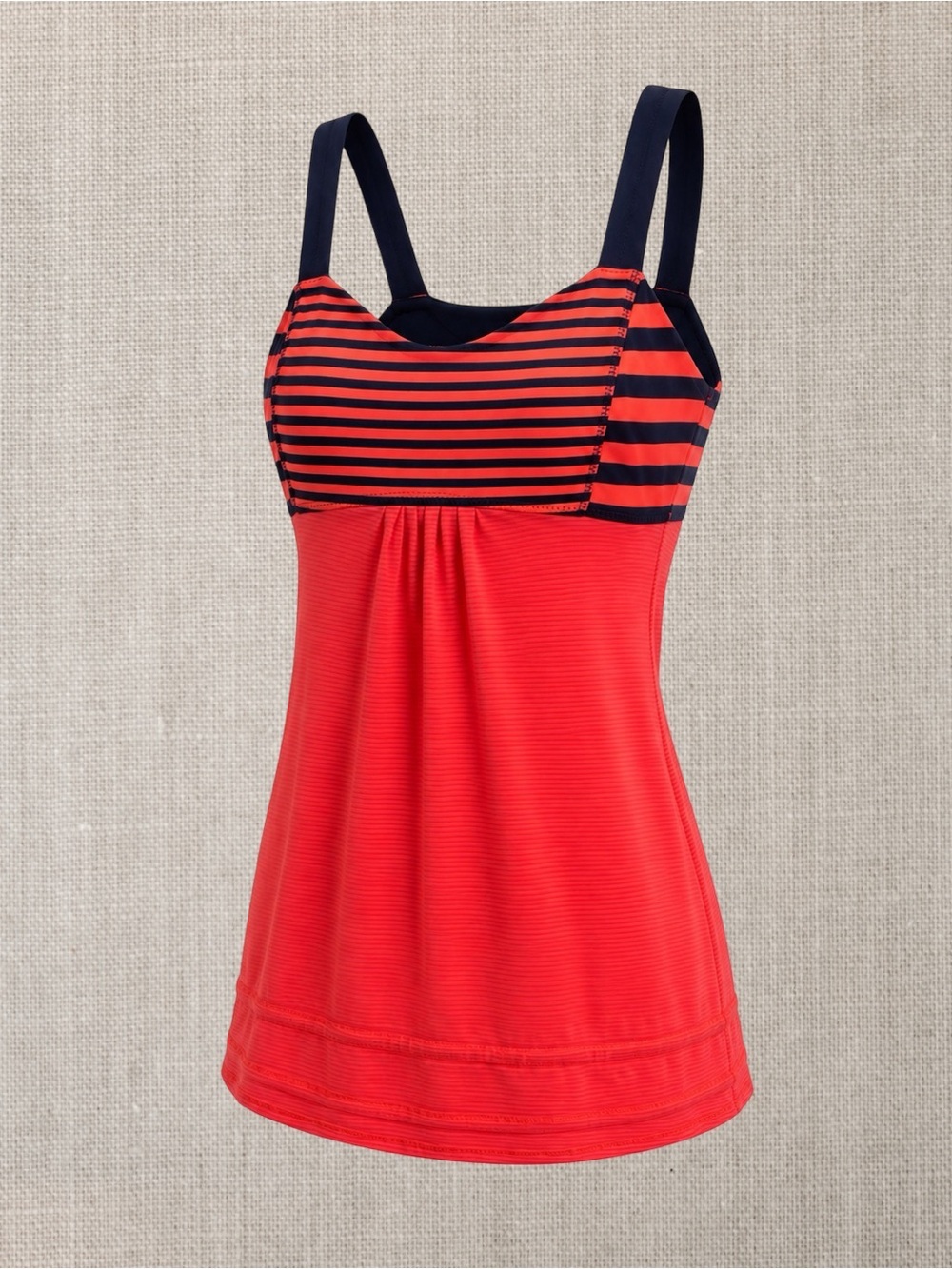 Lululemon Run: Back On Track Tank - Light Flare/Sea Stripe Inkwell